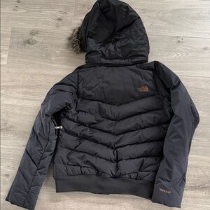 The North Face Dark Jacket with Fur Hood
